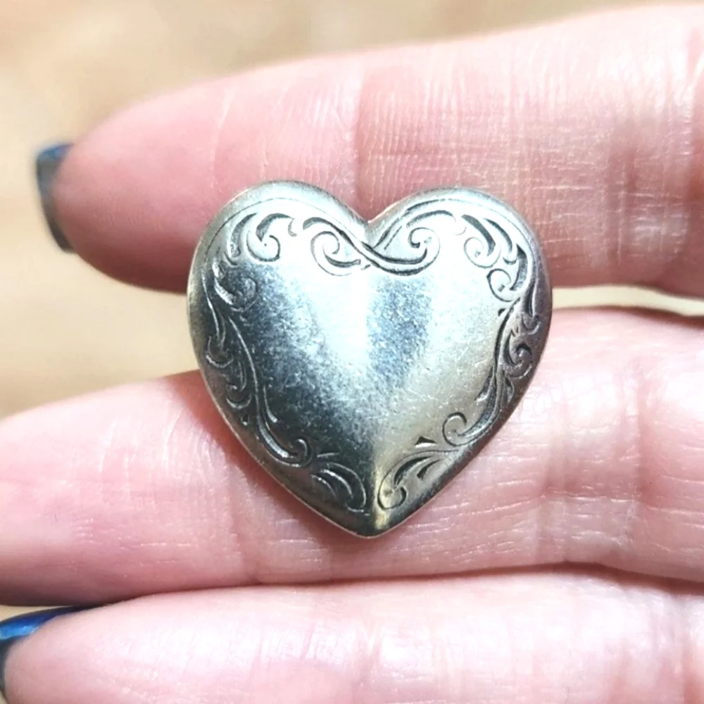 Pair Of Pewter Faith & Love Clutch Pins